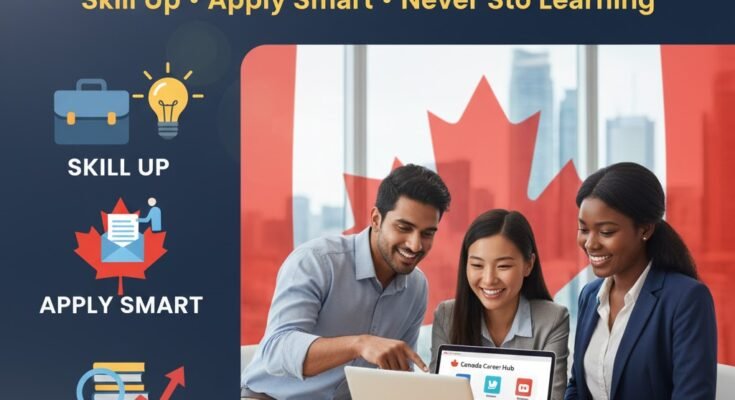 Job Quotes / Captions — How to Get a Job in Canada? Skill Up, Apply Smart, and Never Stop Learning
