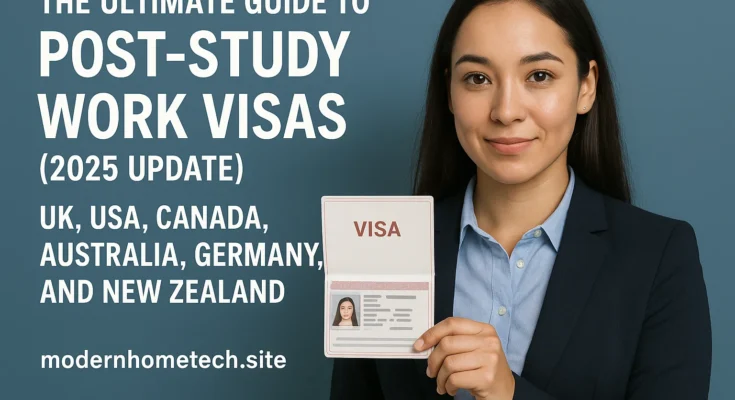 The Ultimate Guide to Post-Study Work Visas: UK, USA, Canada, Australia, Germany, and New Zealand (2025 Update)